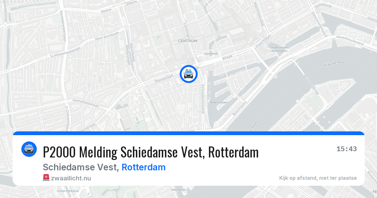 P2000 Melding Schiedamse Vest, Rotterdam — 20 apr 2026