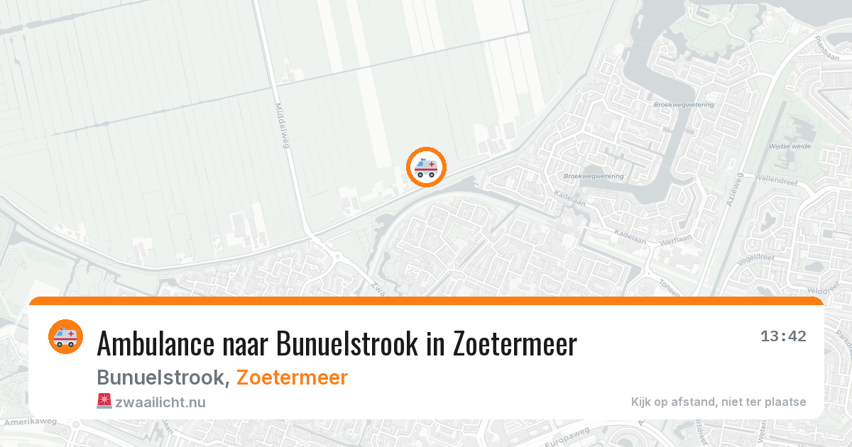 Ambulance naar Bunuelstrook in Zoetermeer — 20 mei 2026