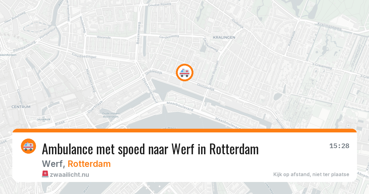 Ambulance met spoed naar Werf in Rotterdam — 13 mei 2026