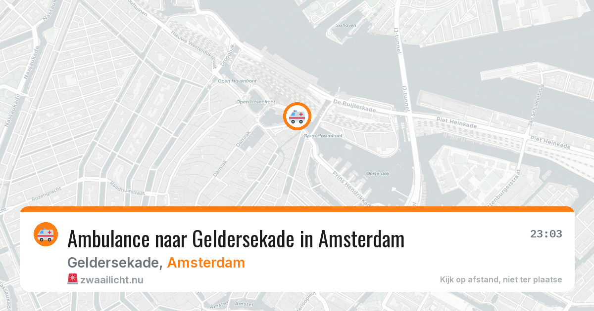 Ambulance naar Geldersekade in Amsterdam — 10 jul 2026