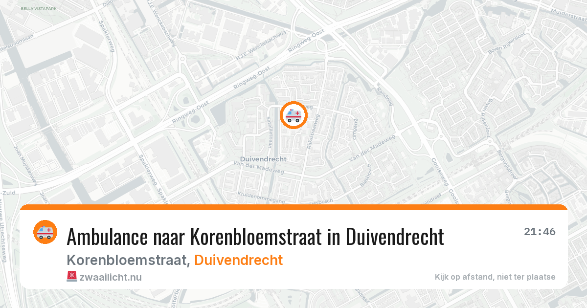 Ambulance naar Korenbloemstraat in Duivendrecht — 18 jul 2026
