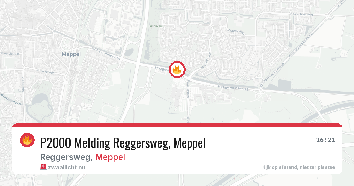 P2000 Melding Reggersweg, Meppel — 25 jul 2026