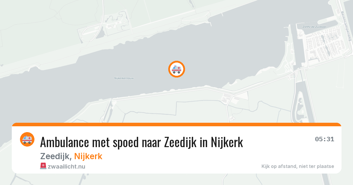Ambulance met spoed naar Zeedijk in Nijkerk — 16 jul 2026