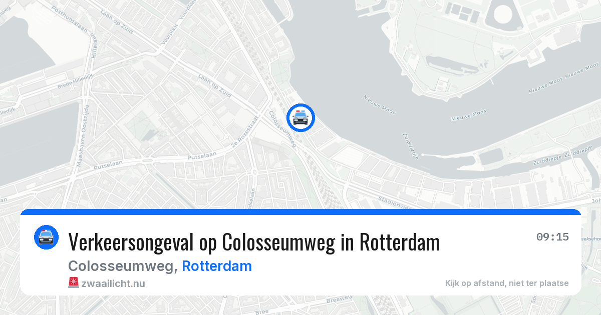 Verkeersongeval op Colosseumweg in Rotterdam — 20 mrt 2026