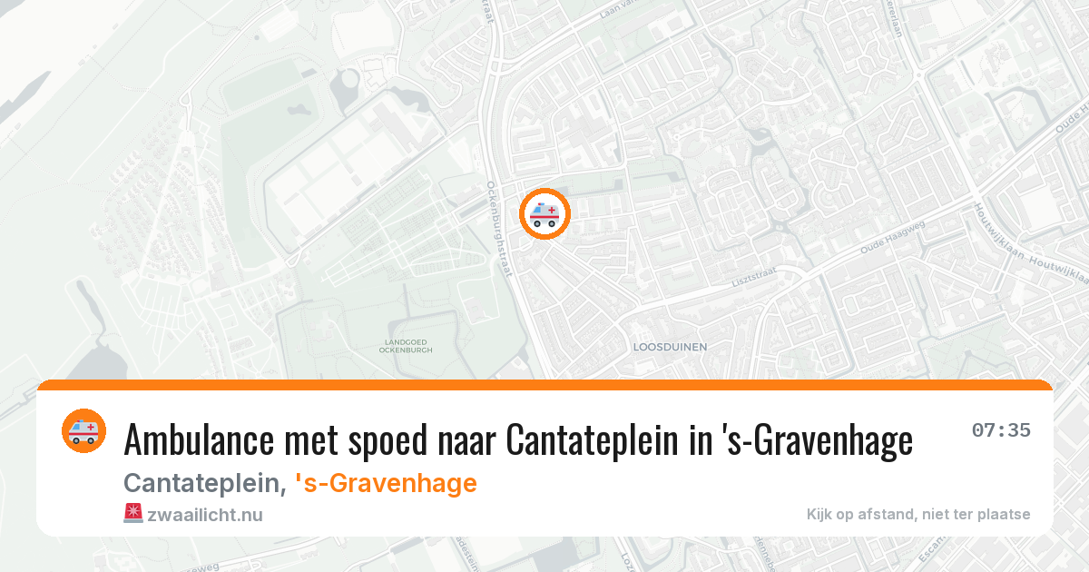 Ambulance met spoed naar Cantateplein in 's-Gravenhage — 27 jul 2026