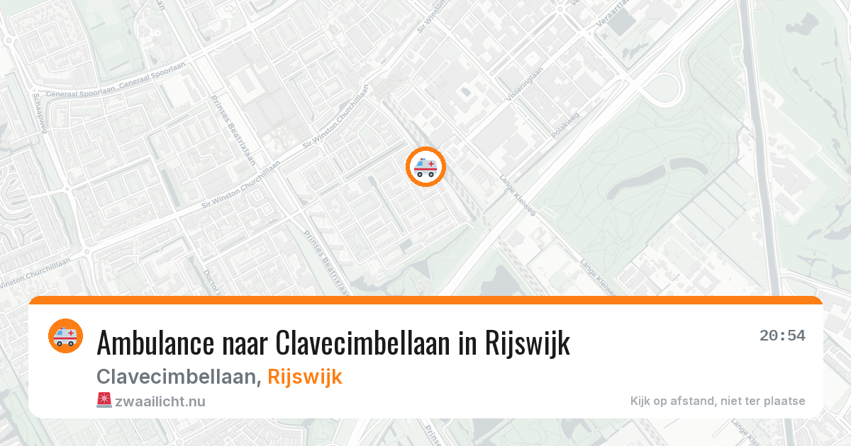Ambulance naar Clavecimbellaan in Rijswijk — 26 jul 2026