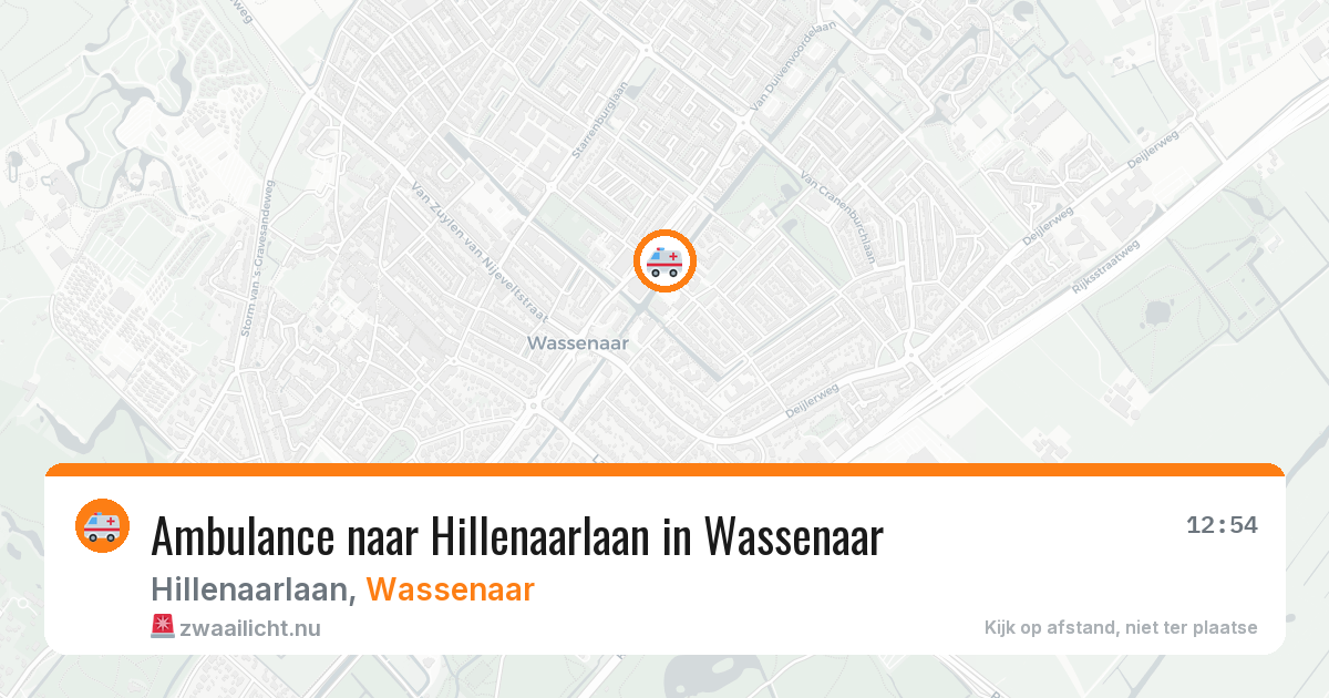 Ambulance naar Hillenaarlaan in Wassenaar — 20 jul 2026