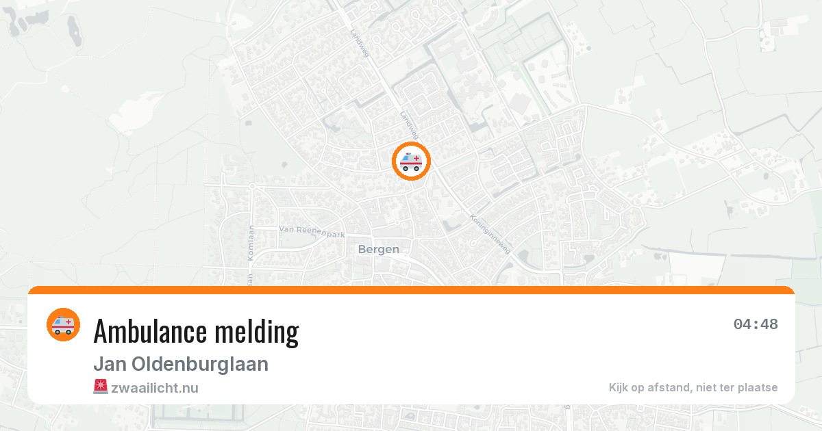 Ambulance melding — 25 mei 2026