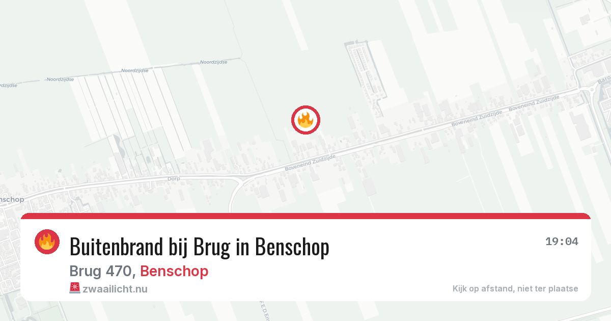 Buitenbrand bij Brug in Benschop — 11 jul 2026