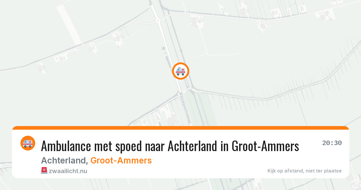 Ambulance met spoed naar Achterland in Groot-Ammers — 17 jul 2026