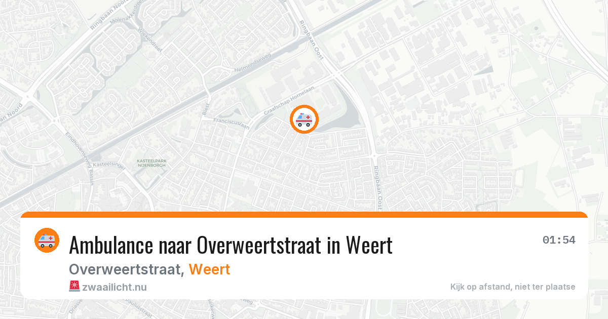 Ambulance naar Overweertstraat in Weert — 18 jul 2026