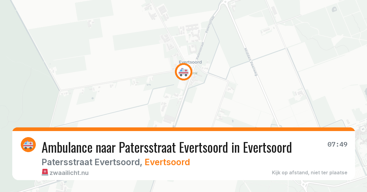 Ambulance naar Patersstraat Evertsoord in Evertsoord — 24 mrt 2026