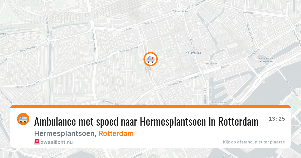 Ambulance met spoed naar Hermesplantsoen in Rotterdam — 18 jul 2026