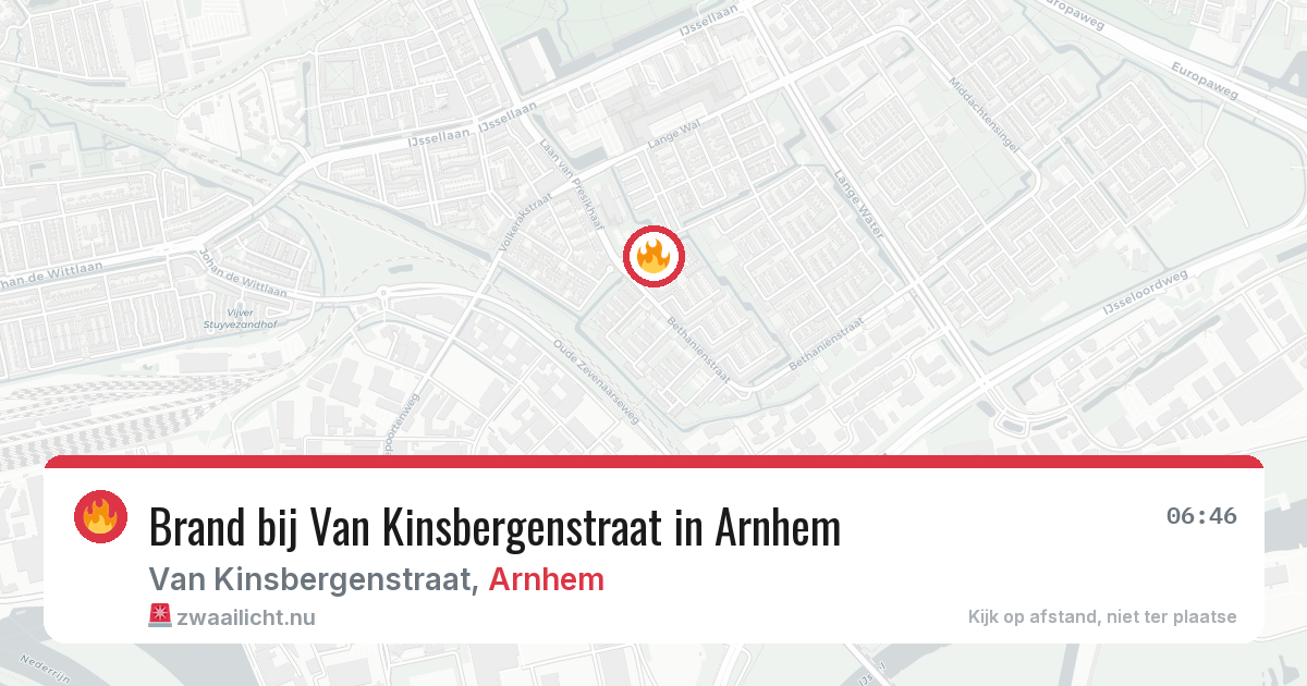 Brand bij Van Kinsbergenstraat in Arnhem — 2 jun 2026
