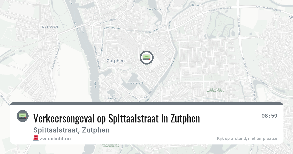 Verkeersongeval op Spittaalstraat in Zutphen — 21 jul 2026