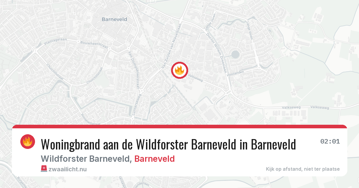 Woningbrand aan de Wildforster Barneveld in Barneveld — 25 mei 2026