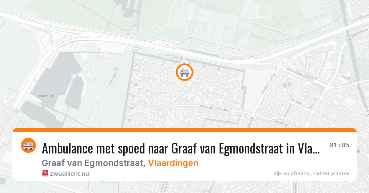 Ambulance met spoed naar Graaf van Egmondstraat in Vlaardingen — 30 mei 2026