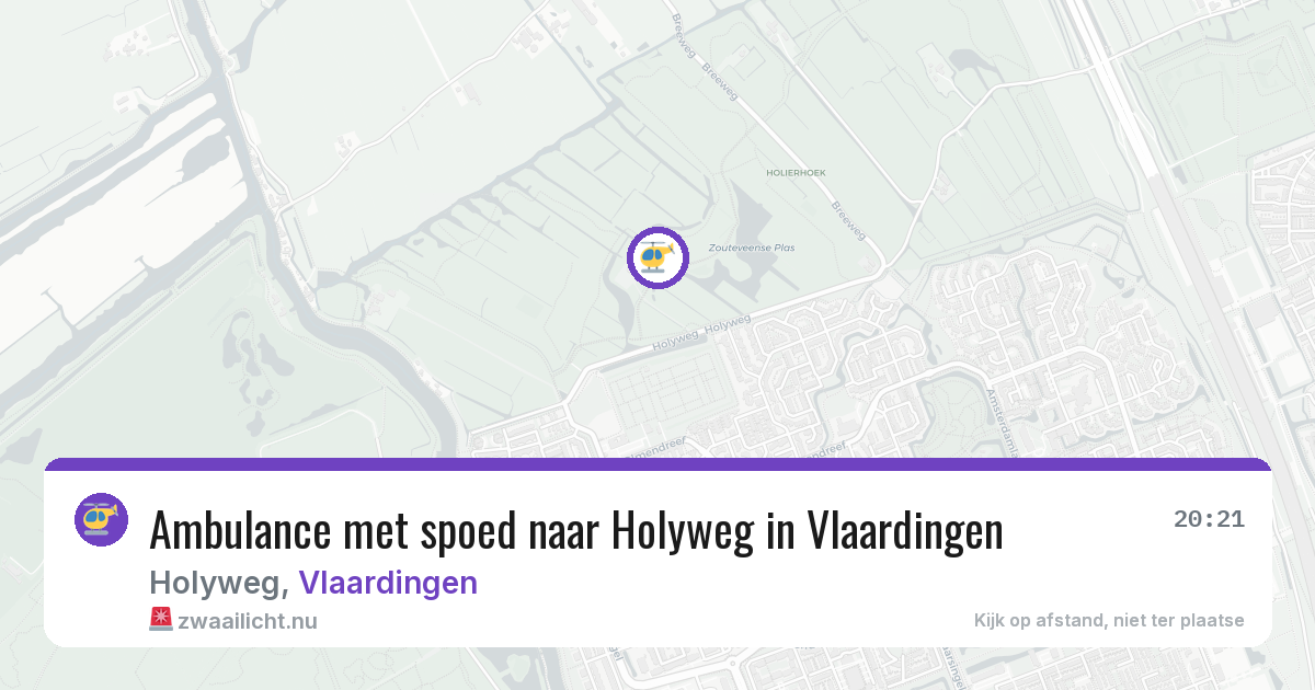 Ambulance met spoed naar Holyweg in Vlaardingen — 10 jul 2026