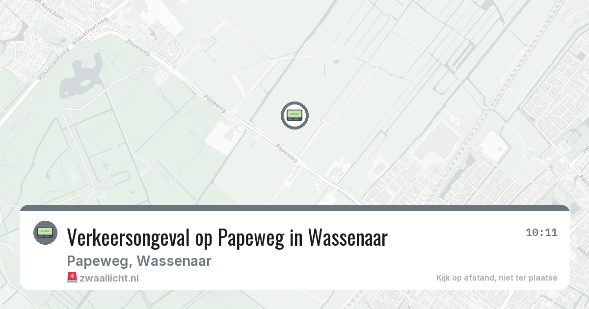 Verkeersongeval op Papeweg in Wassenaar — 6 mrt 2026
