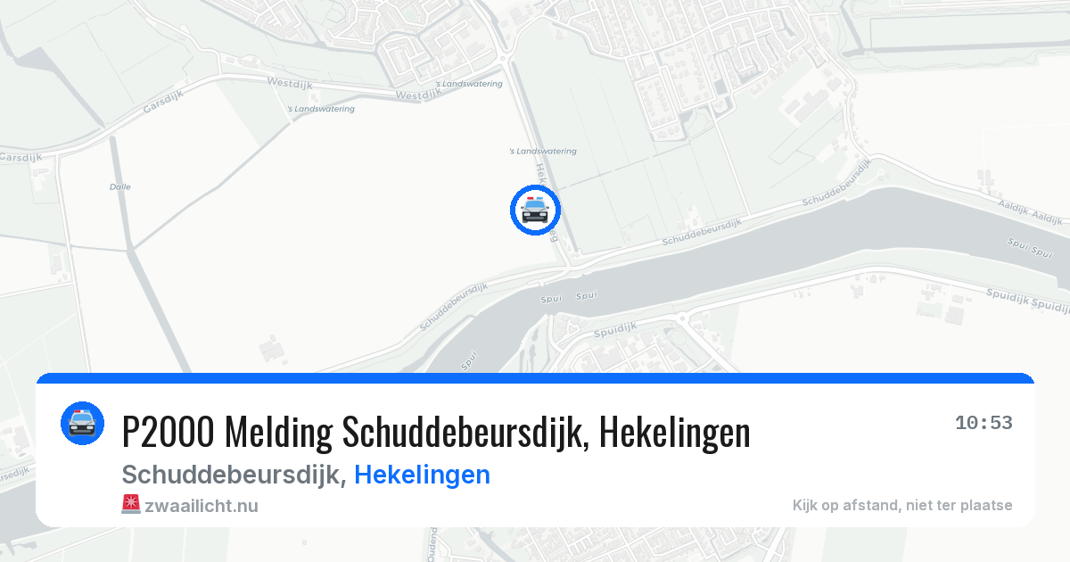 P2000 Melding Schuddebeursdijk, Hekelingen — 23 mrt 2026