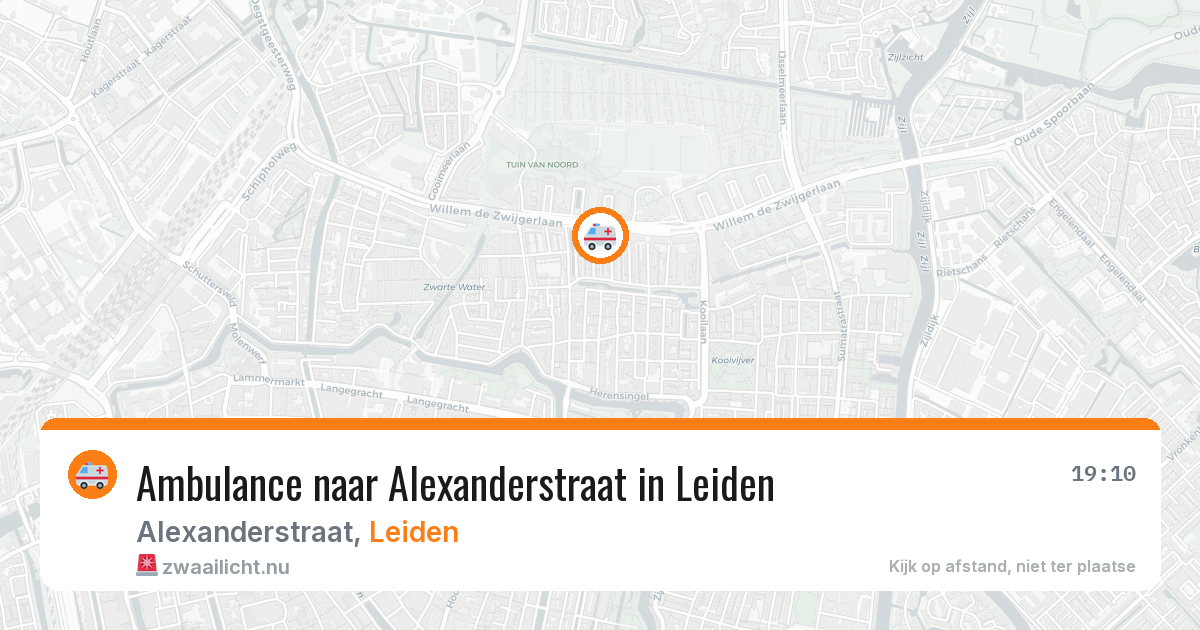 Ambulance naar Alexanderstraat in Leiden — 1 apr 2026