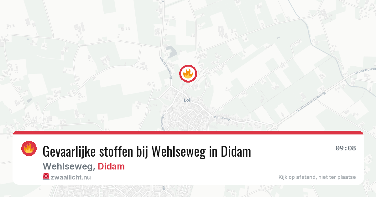 Gevaarlijke stoffen bij Wehlseweg in Didam — 16 jul 2026