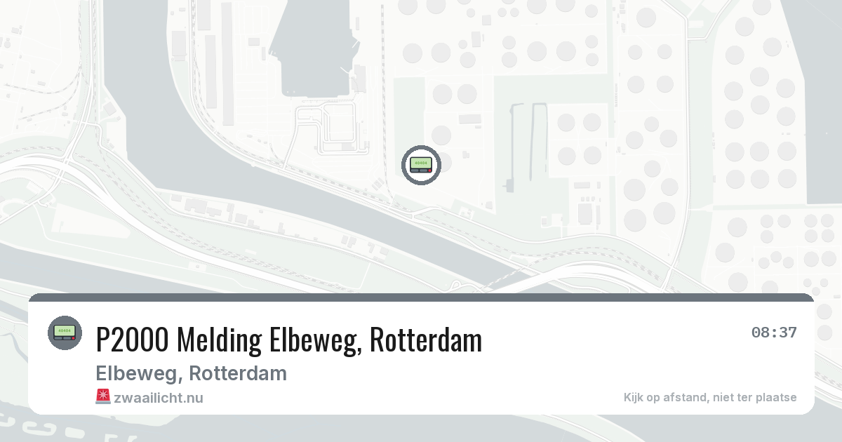 P2000 Melding Elbeweg, Rotterdam — 8 mrt 2026