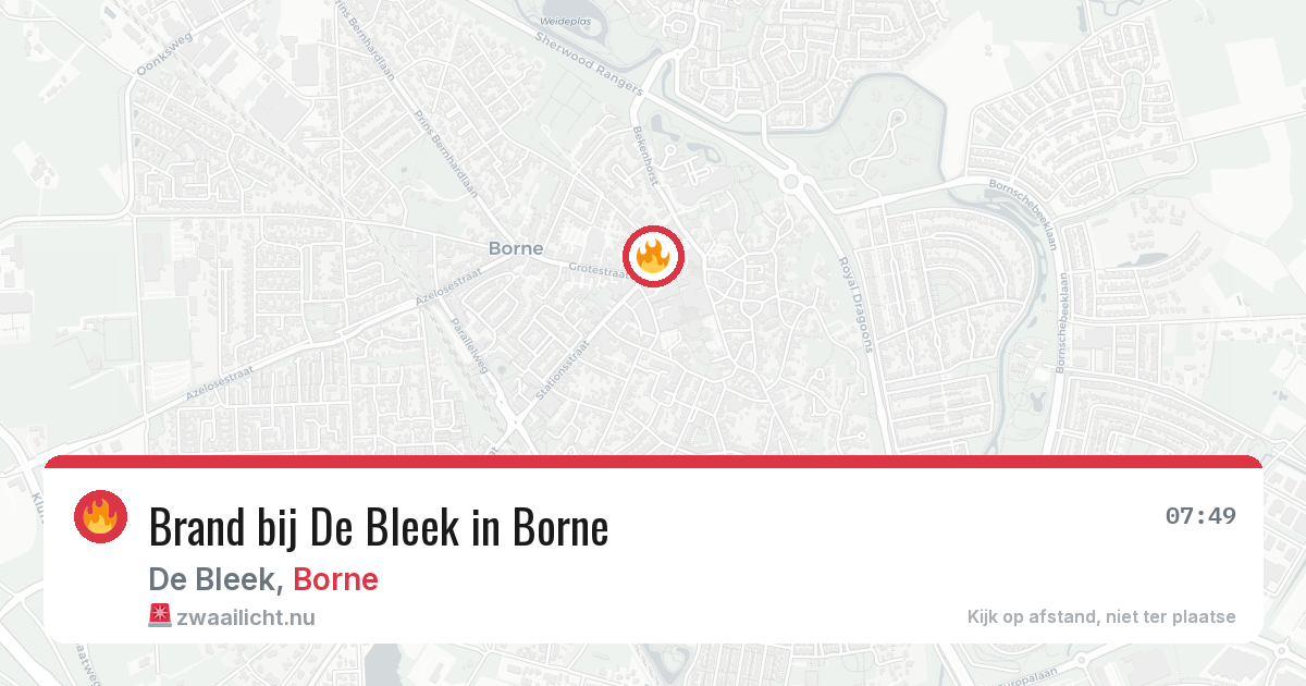 Brand bij De Bleek in Borne — 20 mrt 2026