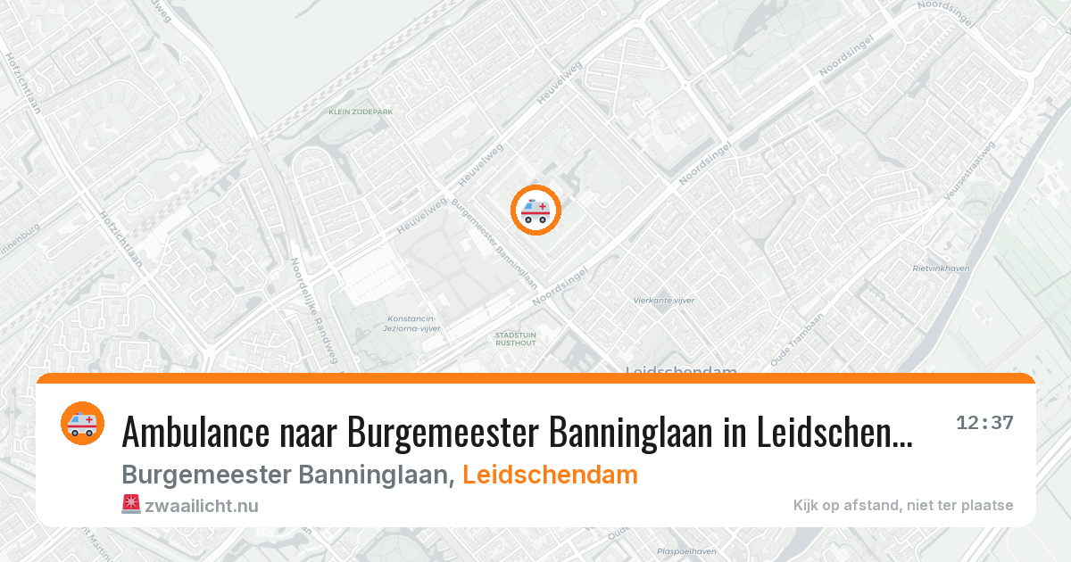 Ambulance naar Burgemeester Banninglaan in Leidschendam — 1 jun 2026