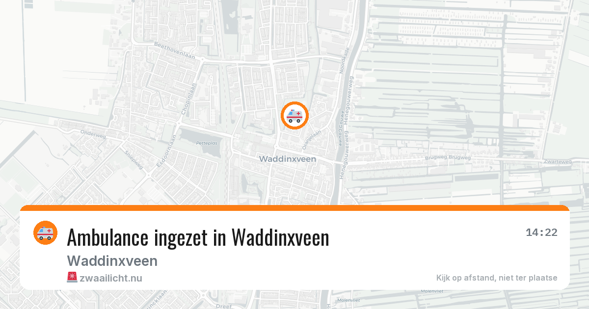Ambulance ingezet in Waddinxveen — 13 jul 2026