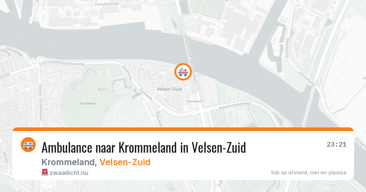 Ambulance naar Krommeland in Velsen-Zuid — 15 mrt 2026