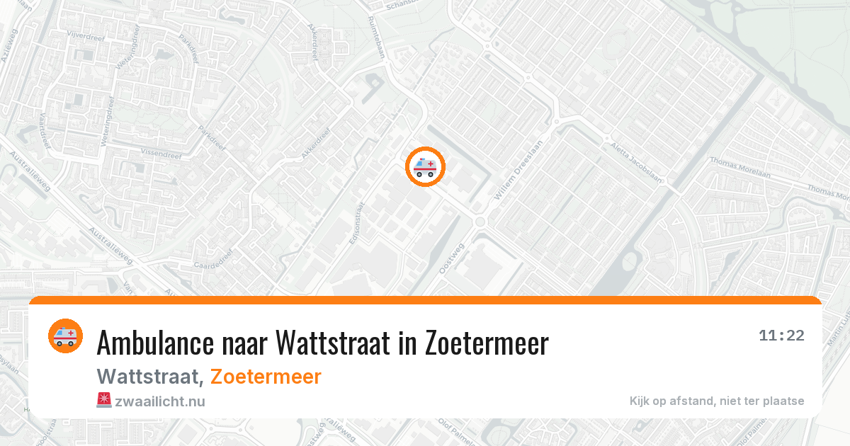Ambulance naar Wattstraat in Zoetermeer — 26 mei 2026