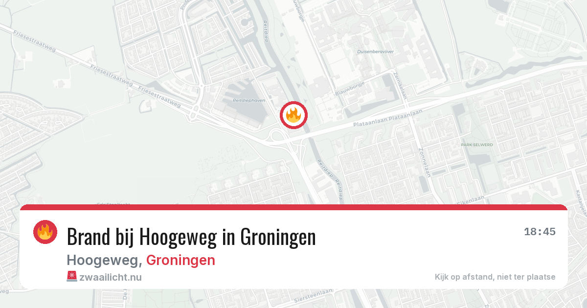 Brand bij Hoogeweg in Groningen — 31 mei 2026