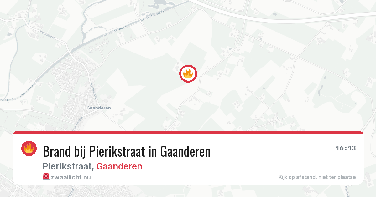 Brand bij Pierikstraat in Gaanderen — 16 jul 2026