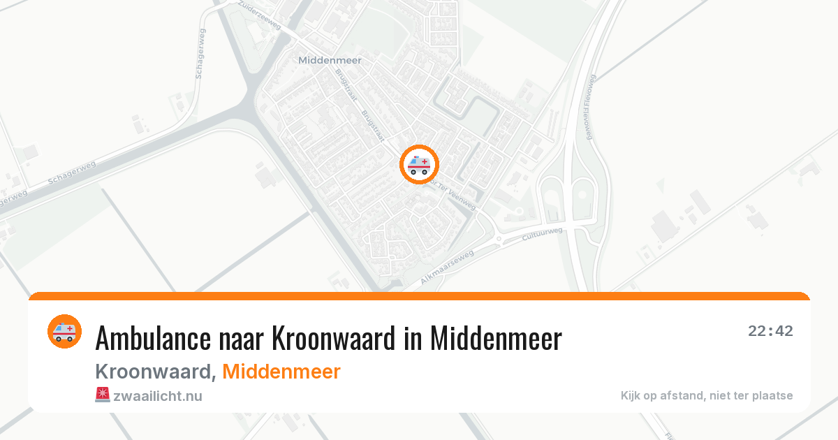 Ambulance naar Kroonwaard in Middenmeer — 20 mrt 2026