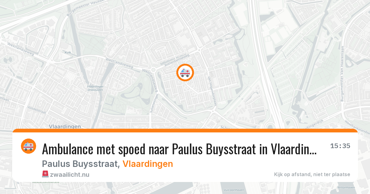 Ambulance met spoed naar Paulus Buysstraat in Vlaardingen — 16 mrt 2026