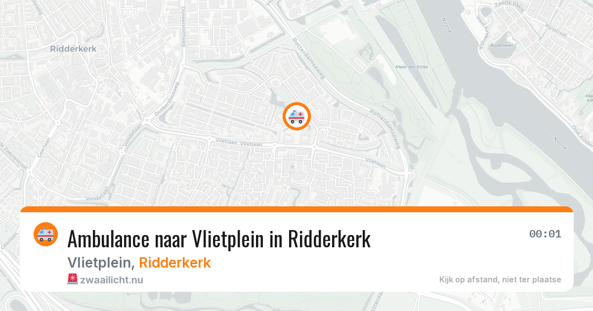 Ambulance naar Vlietplein in Ridderkerk — 26 mrt 2026