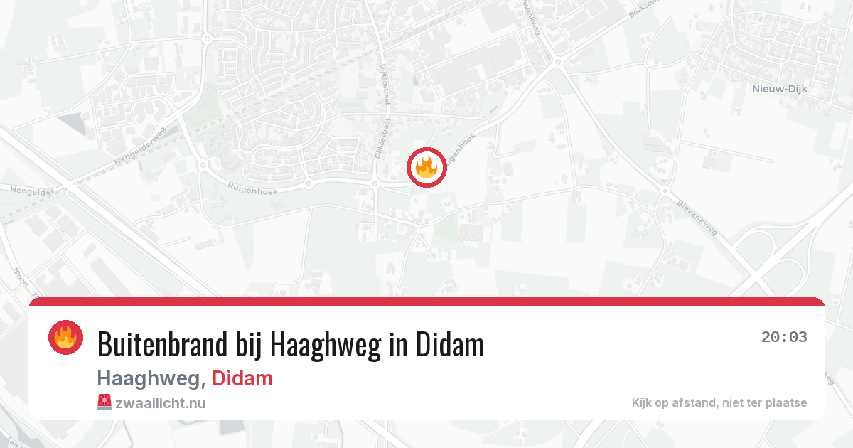 Buitenbrand bij Haaghweg in Didam — 28 mrt 2026