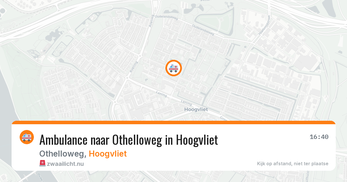 Ambulance naar Othelloweg in Hoogvliet — 31 mrt 2026