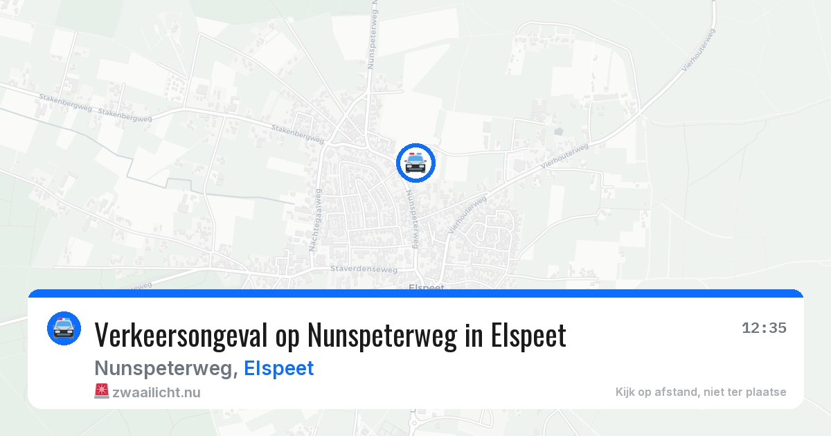 Verkeersongeval op Nunspeterweg in Elspeet — 1 jul 2026