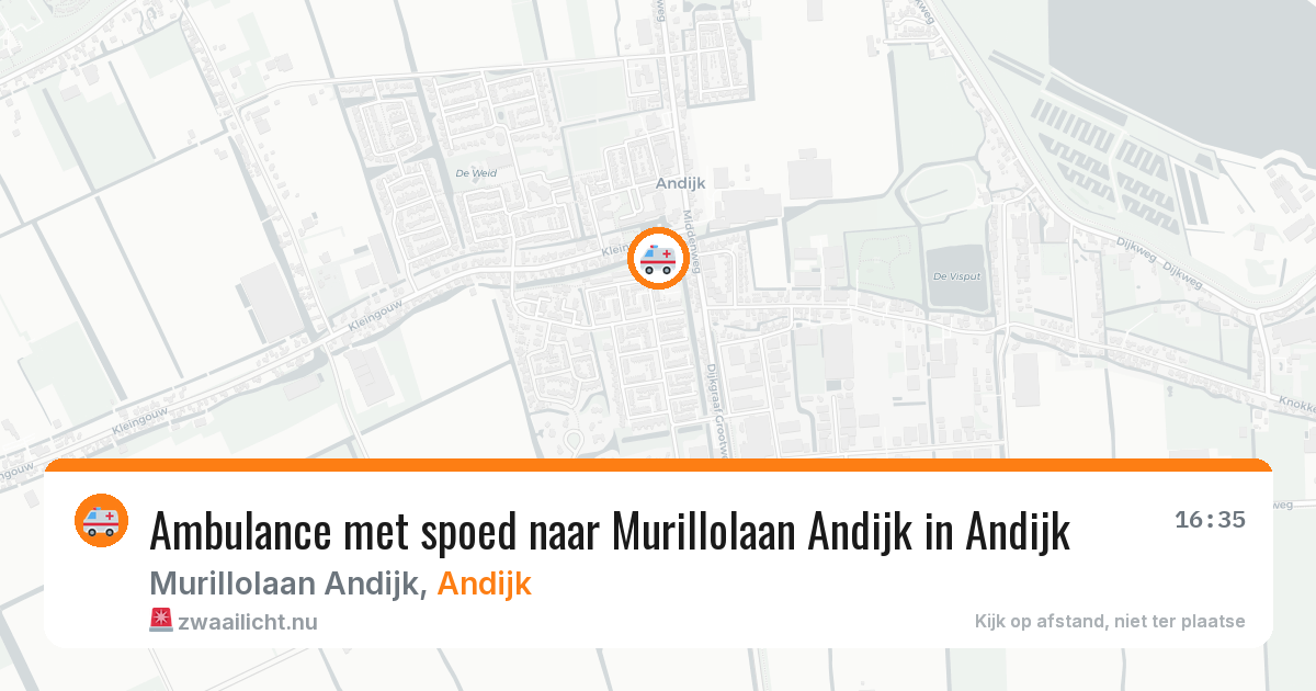 Ambulance met spoed naar Murillolaan Andijk in Andijk — 17 jan 2026