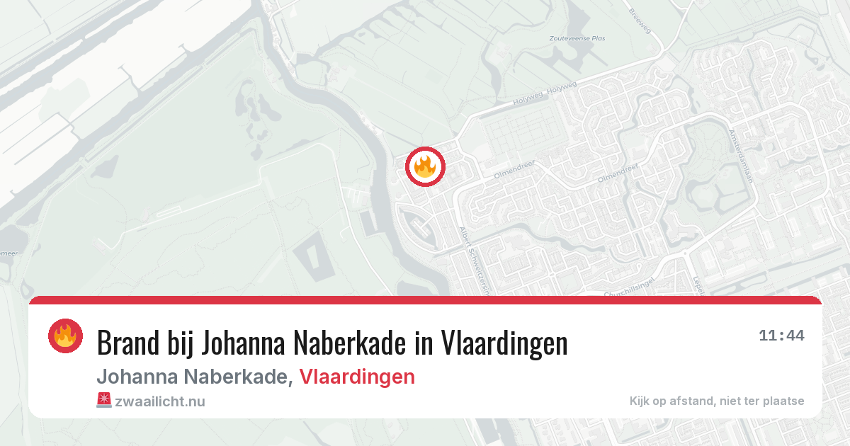 Brand bij Johanna Naberkade in Vlaardingen — 24 mrt 2026