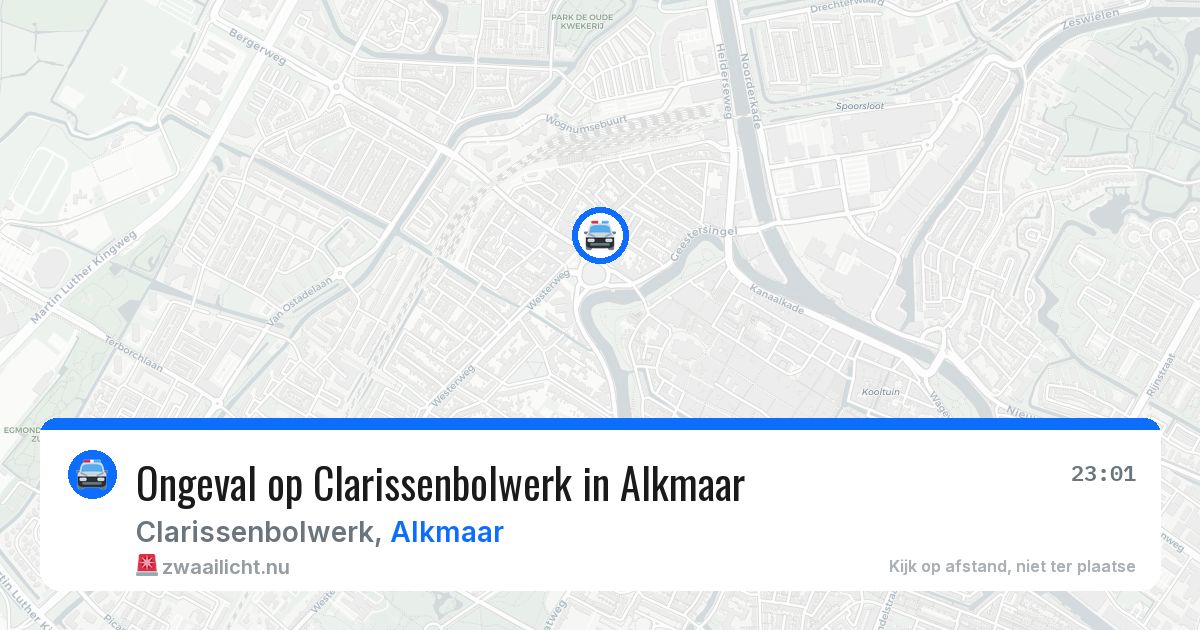 Ongeval op Clarissenbolwerk in Alkmaar — 14 jul 2026