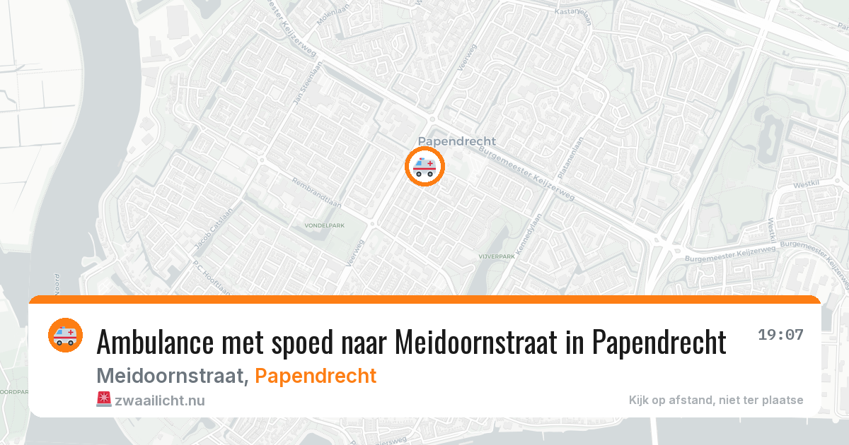 Ambulance met spoed naar Meidoornstraat in Papendrecht — 31 mrt 2026