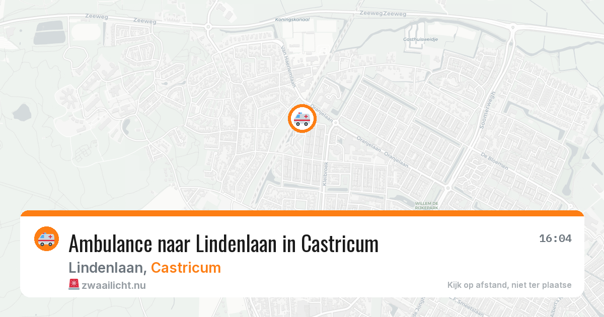 Ambulance naar Lindenlaan in Castricum — 19 jul 2026