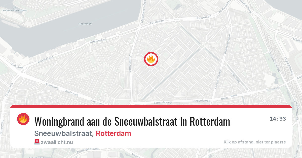 Woningbrand aan de Sneeuwbalstraat in Rotterdam — 30 mei 2026