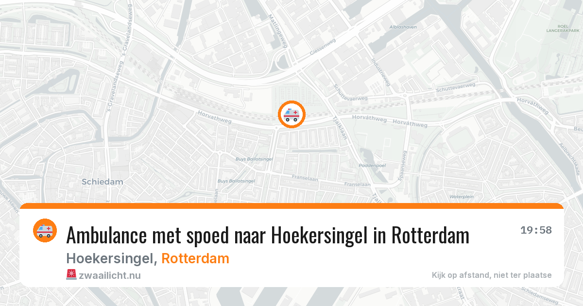 Ambulance met spoed naar Hoekersingel in Rotterdam — 25 jul 2026