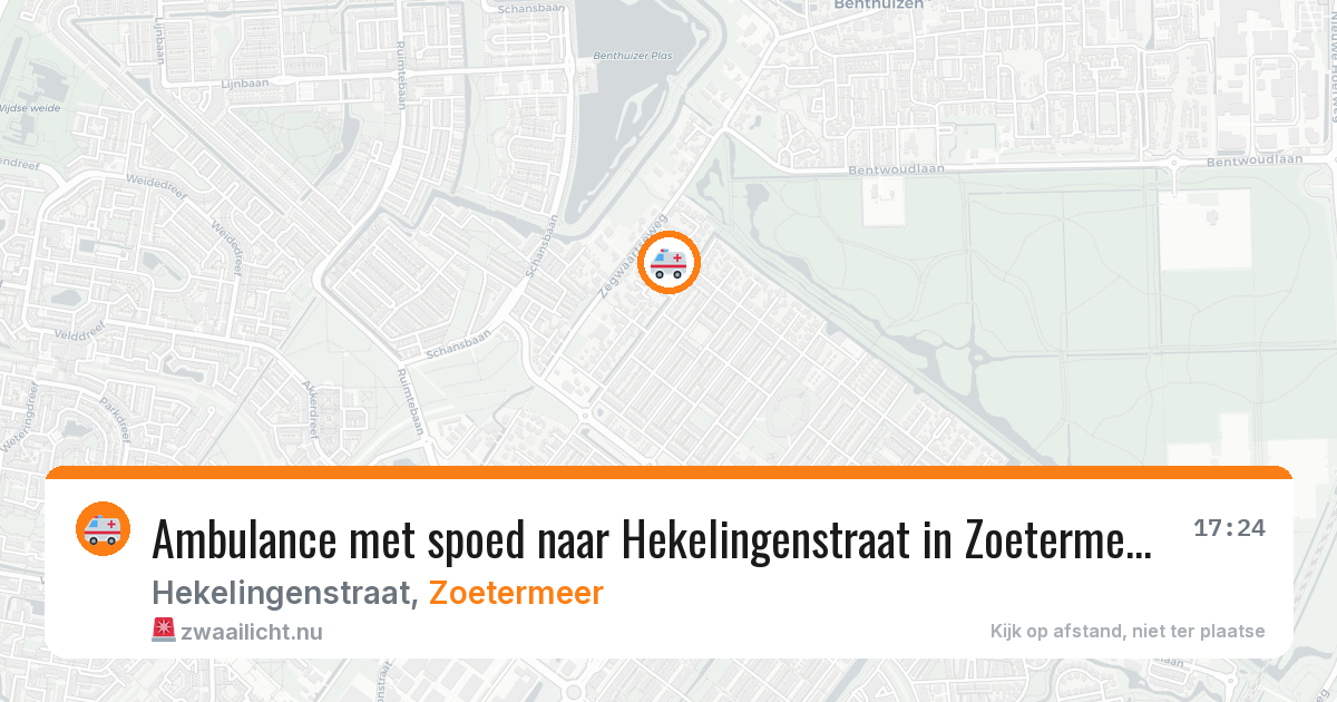 Ambulance met spoed naar Hekelingenstraat in Zoetermeer — 12 mei 2026
