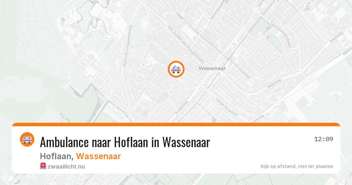 Ambulance naar Hoflaan in Wassenaar — 23 jul 2026