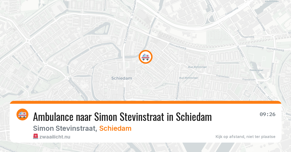 Ambulance naar Simon Stevinstraat in Schiedam — 6 jun 2026
